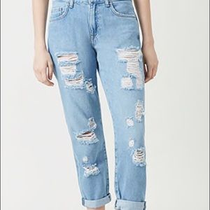 Ripped boyfriend jeans